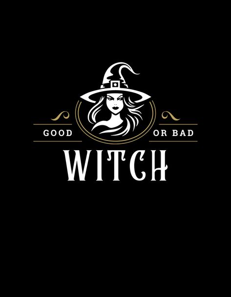 See more templates in my Canva portfolio 👉 https://www.canva.com/p/olegnik/ ⭐️ This design meets the following characteristics: halloween witch feminine bold sketch sign symbol logo woman illustrative Witchcraft Graphic Design, Witchy Logo Ideas, Witchy Logo, Witch Logos Ideas, Witch Vector Art, Basic Witch Svg, The Worst Witch, Shirt Template, Symbol Logo