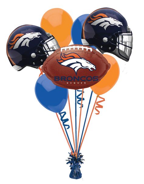 Ordered Our Denver Broncos Super Bowl Balloon Bouquet!!! Bronco Birthday Party Ideas, Denver Bronco Birthday Party Ideas, Denver Broncos Tumbler Ideas, Denver Broncos Helmet, Denver Broncos Sublimation, Broncos Football, Super Bowl Sunday, Game Time, Happy Birthday Messages