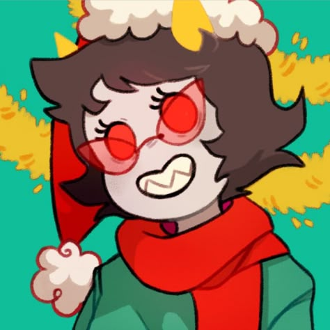 Homestuck Homestuck Christmas, Terezi Homestuck, Homestuck Icon, Homestuck Gifs, Homestuck Pfp, Terezi Pyrope, Christmas Pfps, Andrew Hussie, Hiveswap Friendsim