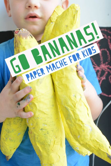 GO BANANAS! Super Fun Paper Mache Tutorial for Kids - Meri Cherry Banana Crafts, Paper Mache Recipe, Meri Cherry, Paper Mache Paste, Banana Treats, Making Paper Mache, Paper Mache Bowls, Banana Art, Go Bananas