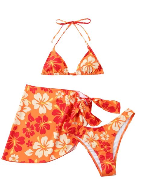 Cute Floral Bikinis, Tropical Swimsuit, Backless Bathing Suits, Floral Swimwear, High Cut Swimsuit, Swimsuit Beach, Summer Swimwear, Cute Bathing Suits, Beach Skirt