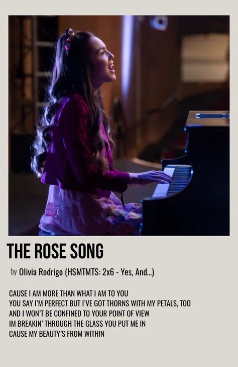 The Rose Song, Album Cover Wall Decor, Chad Lowe, Disney Sheet Music, Olivia Song, High School Musical The Musical, Series Posters, High School Musical 3, Series Poster