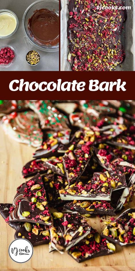 Kid Holiday Treats, Chocolate Bark Christmas, Christmas Baking Gifts, Christmas Bark, Dark Chocolate Bark, Xmas Treats, Freeze Dried Raspberries, Freeze Dried Fruit, Dried Raspberries