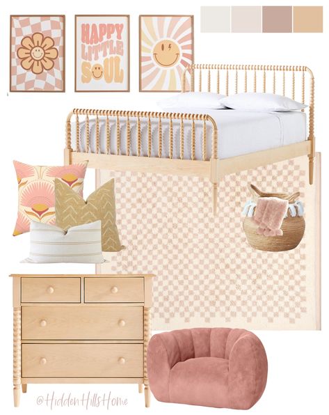 Shop Jenny Lind Maple Wood Spindle Full … and other curated products on LTK, the easiest way to shop everything from your favorite creators. Boho Groovy Bedroom, Boho Bedroom Kids Girl, Girls Boho Room Ideas, Pink And Yellow Boho Bedroom, Pink And Yellow Toddler Room, Girls Orange Bedroom, Girly Kids Room, Groovy Aesthetic Bedroom, Boho Bedroom Girl Rooms