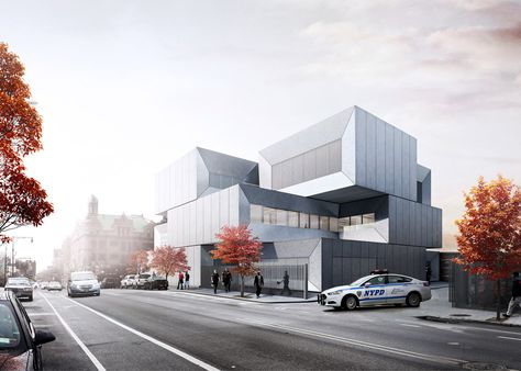 BIG unveils images of police station planned for the Bronx Nyc Projects, Police Precinct, Landscape And Urbanism Architecture, Bjarke Ingels, New York Police, Landscape And Urbanism, Big Design, Police Station, Fire Station