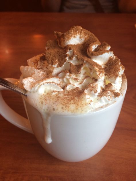 Cappachino w/ whipped cream & cinnamon. Hot Chocolate Whipped Cream Aesthetic, Coffee Whipped Cream, Wipped Cream, Fancy Breakfast, Chocolate Whipped Cream, Cream Aesthetic, Healthy Food Motivation, Frappe, Coffee Break