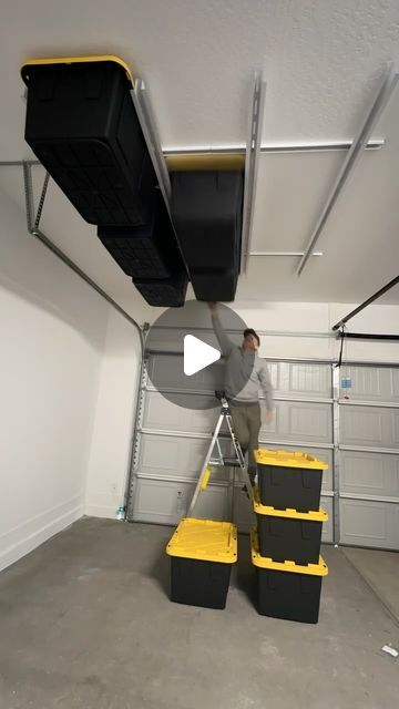 Ceiling Storage and More on Instagram: "Ceiling Storage ⬆️" Ceiling Storage, Clean And Organize, Lake House Ideas, Vertical Storage, House Projects, For Real, Home Projects, Lake House, Future Home