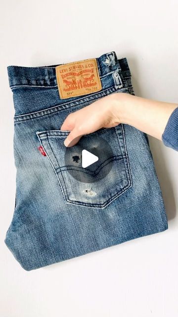 Alexandra on Instagram: "When customers bring me their jeans for repair, they often worry that the jeans will lose their character. The fade patterns on a pair of jeans are unique to the wearer, and denim looks fantastic when it's properly worn in!

There are lots of ways of repairing jeans while leaving them looking all worn out - here's a little fix I often do for back pockets!

• • •

#denim #denimrepair #lovedclotheslast #levis #invisiblemending #repairdontreplace" Patching Holes In Jeans, Repairing Jeans, Repair Jeans, Denim Repair, Denim Looks, The Fade, Visible Mending, Denim Pocket, The Jeans