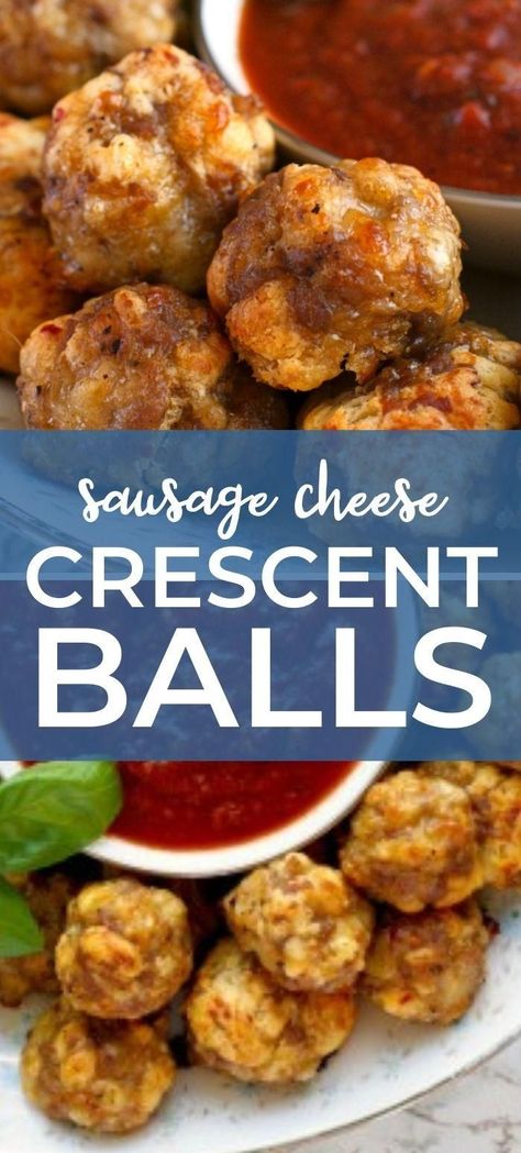 Sausage Ball Bites, Appetizer With Italian Sausage, Crescent Roll Sausage Balls, Italian Sausage Appetizer Recipes, Sausage Bites Appetizers, Italian Sausage Appetizers, Italian Sausage Balls, Sausage Finger Food, Sausage Cream Cheese Crescent Rolls