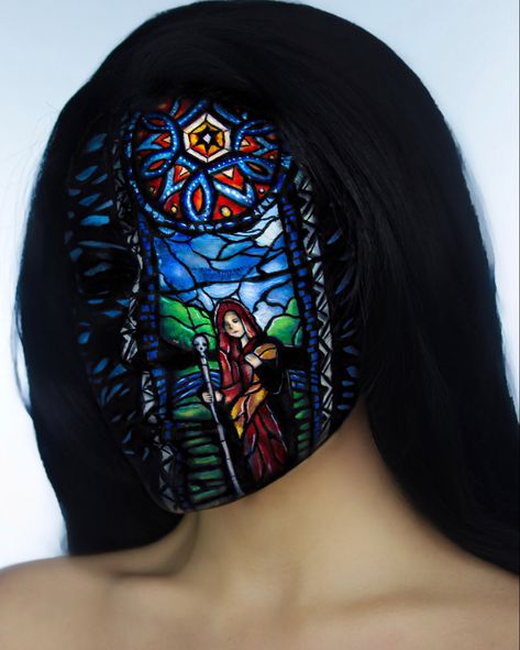 makeup, creative makeup, cool makeup, makeup ideas Stained Glass Makeup, Sfx Makeup, Creative Makeup, Body Painting, Face Painting, Best Makeup Products, Stained Glass, Makeup Looks, Makeup