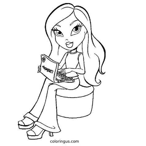 Bratz Coloring Pages Bratz Doll Coloring, Bratz Coloring Pages, Doll Coloring Pages, Bratz Cloe, Bratz Coloring, Pencil Drawings For Beginners, Unique Coloring Pages, Adventure Style, Coloring Pages For Girls