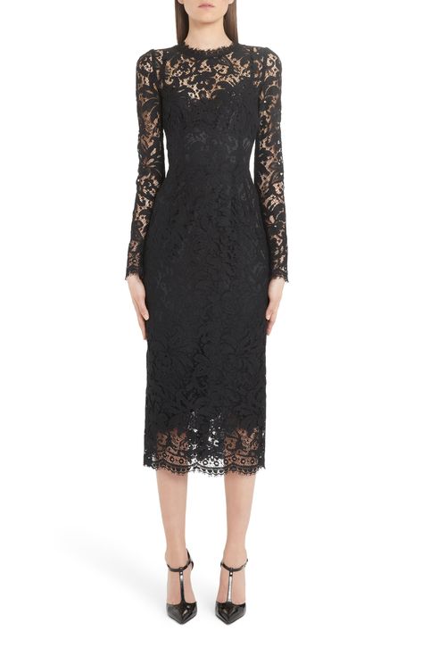 Black Lace Midi Dress, Elegant Outfit Classy, Royal Outfits, Long Black Dress, Lace Midi, Kpop Fashion Outfits, Lace Midi Dress, Long Sleeve Midi Dress, Elegant Outfit