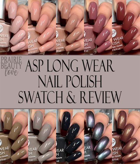 Asp Gel Polish Swatches, Asp Nail Gel Polish, Asp Gel Polish Colors, Asp Gel Polish, Gel Polish Swatches, Gel Nail Polish Brands, Green Concealer, Long Wear Nail Polish, Hazel Color