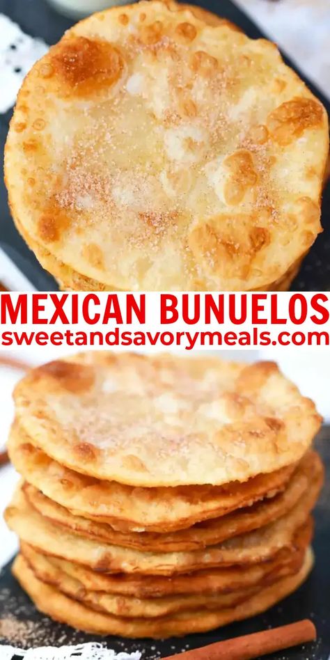 Mexican Bunuelos Recipe [Video] - Sweet and Savory Meals How To Make Bunuelos Recipe, Bunuelos Recipe Easy, Buenelos Recipe Easy, Recipe For Bunuelos, Buenelos Recipe Mexican, Bunuelos Mexicanos, Cemitas Recipe, Easy Bunuelos Recipe, Dessert Imposters