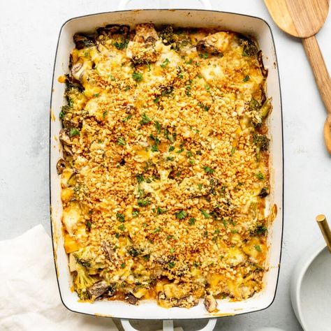 The Best Chicken Divan (Chicken Broccoli Casserole) - Fed & Fit Chicken Divan Recipe Easy, Baked Chicken Marinara, Chicken And Chorizo Paella Recipe, Can Soup Recipe, Oven Roasted Pork Tenderloin, Stovetop Stuffing, Chicken Divan Casserole, Chicken Divan Recipe, Roasted Pork Tenderloin Recipes