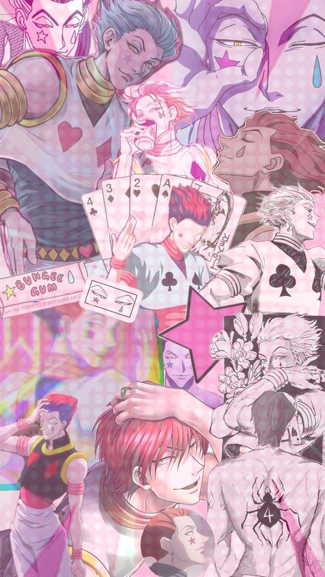 #hisoka #hxh #hunterxhunter #anime #animeshuffles #animeaesthetic #animecore #animewallpaper #pinkaesthetic #pink 🃏🩷 Hunter X Hunter Heavens Arena, Hisoka Official Art, Hisoka Wallpapers Aesthetic, Hisoka Poster, Hisoka X Gon, Hisoka Wallpapers, Hxh Wallpaper, Hxh Fanart, Hisoka Hxh