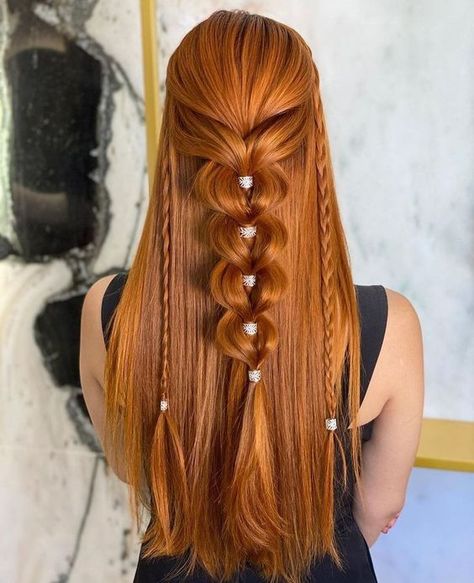 Sleek Hair Wedding, Renfaire Pirate, Hair For Bride, Pirate Hair, Diy Scrubs, Half Updo Hairstyles, Silky Smooth Skin, Hairstyle Examples, Formal Hairstyles For Long Hair