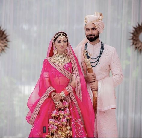 Pink Sherwani For Groom, Engagement Dress For Groom, Pink Bridal Lehenga, Indian Groom Dress, Sherwani Groom, Trendy Outfits Indian, Sabyasachi Lehenga, Indian Wedding Photography Couples, Rani Pink