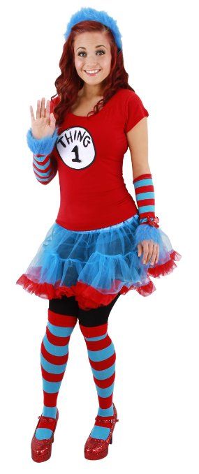 Amazon.com: Elope Thing 1/2 Adult Tutu Costume, Red, Large/X-Large: Clothing Thing 1 Costume, 3 People Halloween Costumes, 3 People Costumes, Thing 1 And Thing 2, Tutu Dress Costumes, Striped Knee High Socks, Running Costumes, Tutu Costumes, Cat In The Hat