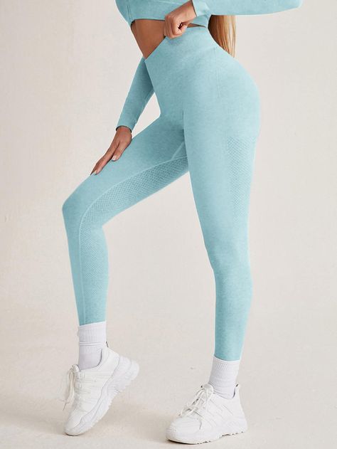 Women Sports, Blue Leggings, Stirrups, Sports Leggings, Active Wear For Women, Women's Leggings, Baby Blue, Sky Blue, Active Wear