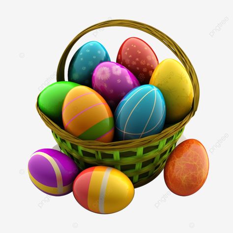 Eggs Basket, Easter Cartoons, Eggs In A Basket, Brown Baskets, Easter Backgrounds, Easter Egg Basket, Easter Png, Egg Basket, Coloring Easter Eggs