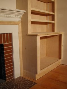 Bookshelf Next To Fireplace, Fireplace And Shelves, Bookshelves Around Fireplace, Built In Bookshelf, Built In Around Fireplace, Alcove Cupboards, Tv Stand Bookshelf, Fireplace Bookshelves, Living Room Built Ins