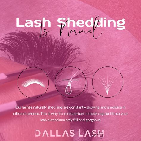 Lash Shedding is completely normal… Each one of our lashes grow at a different rate, which is why we have different lengths. We also have different lengths because each lash has its maximum growth length! Imagine if we didn’t our lashes would look like our hair on our head. The normal lash shedding is 1-5 lashes per day. So if you are using biotin or collagen or any form of vitamin or medication that causes hair growth it will cause faster grow out + shedding. So definitely keep that in m... Lash Shedding, Lashes Grow, Grow Lashes, Imagine If, Grow Out, False Lashes, Lash Extensions, Hair Growth, Lashes