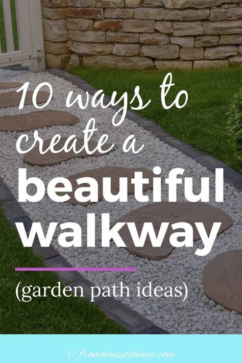 Walkways Paths Side Of House Sidewalks, Stepping Stone Pathway Ideas, Walkways Paths Side Of House, Inexpensive Driveway Ideas, Outdoor Walkway Ideas Pathways, Landscape Pathway Ideas, Front Pathway Ideas, Front Door Walkway Ideas, Yard Pathway Ideas