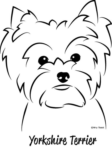 cao Dibujos Ideas, Dog Illustrations, Pet Items, Yorkie Terrier, Dog Line, Yorkshire Terriers, Image Svg, Rottweiler Puppies, Dog Drawing