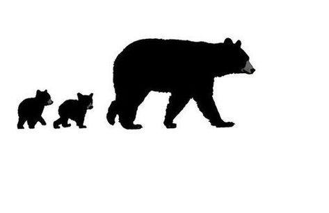 Mama Bear 2 Cubs, Mama Bear With Cubs Tattoo, Bear With Cubs Tattoo, Bear Silhouette Tattoo, Mama Bear And Cubs Tattoo, Bear And Cubs Tattoo, Mama Bear Tattoo, Black Bear Silhouette, Black Bear Tattoo