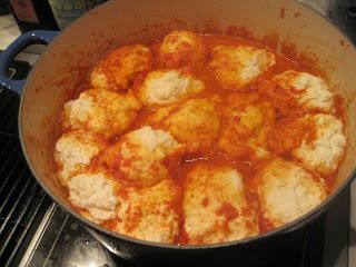 Carolyn's Recipes: Homemade Tomato Soup with Cheese Dumplings (Bags of Gold) Cheesy Dumplings, Stewed Tomato Recipes, Soup With Cheese, Cheese Dumplings, Homemade Tomato Soup, Bag Of Gold, Tomato Soup Homemade, Dumplings For Soup, Stewed Tomatoes