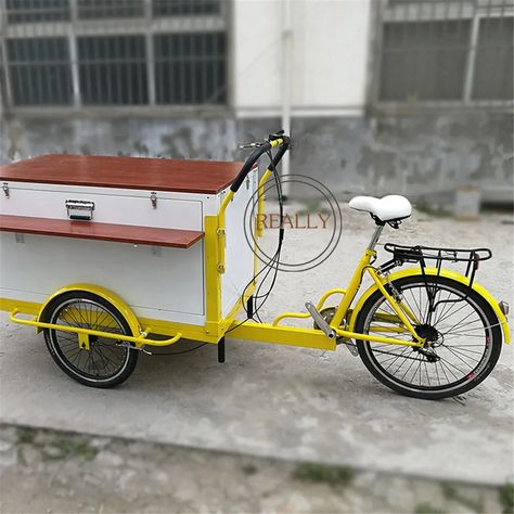 Commercial Coffee Cart Vending Truck Bike Coffee Bike Trailer Cargo Coffee For Sale - Electric Bicycle - AliExpress Vending Cart, Bike Coffee, Craft Coffee, Food Kiosk, Food Carts, Hot Dog Cart, Coffee Bike, Fruit Display, Bike Trailer