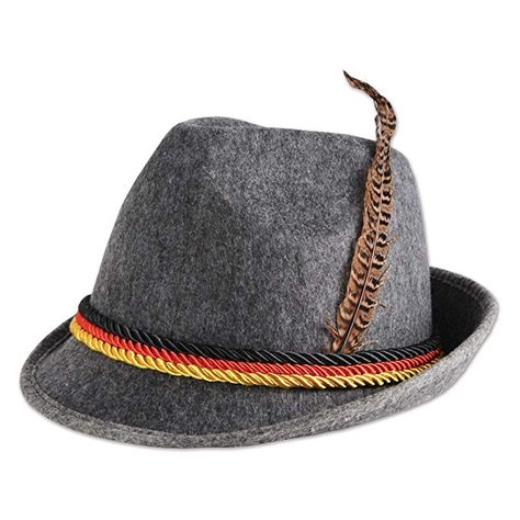 $11 -Beistle German Alpine Hat for Adults, Gray, One Size German Hat, German Hats, German Costume, German Oktoberfest, Oktoberfest Costume, Alpine Design, Mountain Huts, Oktoberfest Outfit, Oktoberfest Party