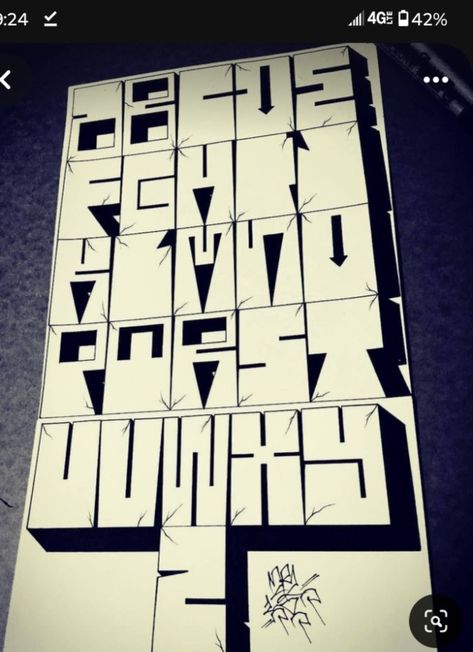 Block Letter Graffiti, Graffiti Block Letters, Block Graffiti, Chicano Tattoos Lettering, Chicano Tattoos, Art Aesthetics, Alphabet Blocks, Graffiti Alphabet, Graffiti Lettering