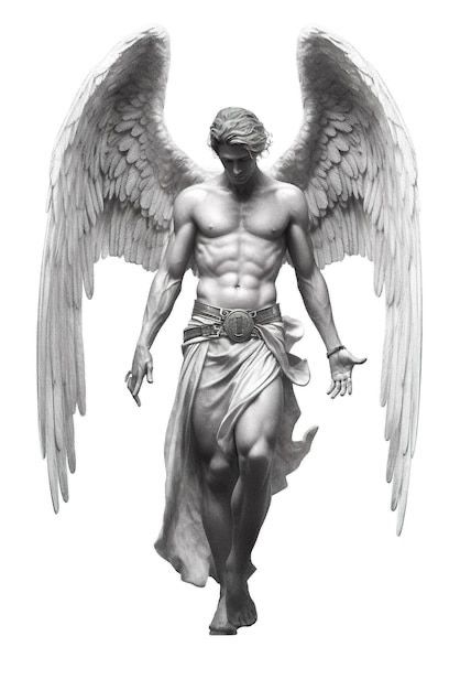 Angel Sculpture Art, Male Angels, Banner Hulk, Dark Cottage Core, Surreal Tattoo, Male Angel, Cool Tattoo Drawings, Scifi Fantasy Art, Angel Tattoo Designs