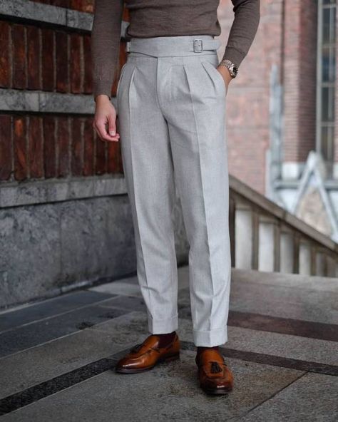 Gurkha Pants, Mens Fashion Smart, Men Trousers, Fashion Suits For Men, Suit Trousers, Pleated Trousers, Mens Pants Fashion, Mens Dress Pants, Mode Masculine