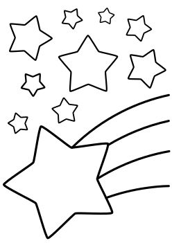 Star Worksheet Preschool, Stars Preschool Activities, Drawing For Kindergarten, Shooting Star Drawing, Galaxy Printable, Stars Coloring Pages, Colors Preschool, Printable For Preschool, Nursery Rhyme Crafts