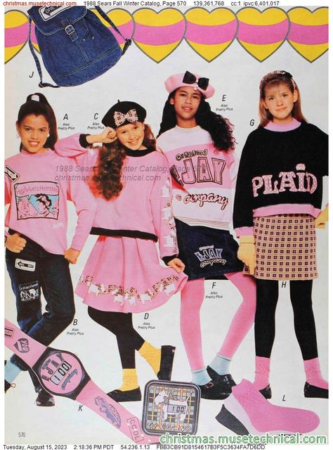 1988 Sears Fall Winter Catalog, Page 570 - Catalogs & Wishbooks 1988 Fashion, 1980s Fashion Trends, Vintage Girls Clothes, 80s Girl, 80s Fashion Trends, 90s Memories, 80’s Fashion, 80s And 90s Fashion, 1980s Fashion