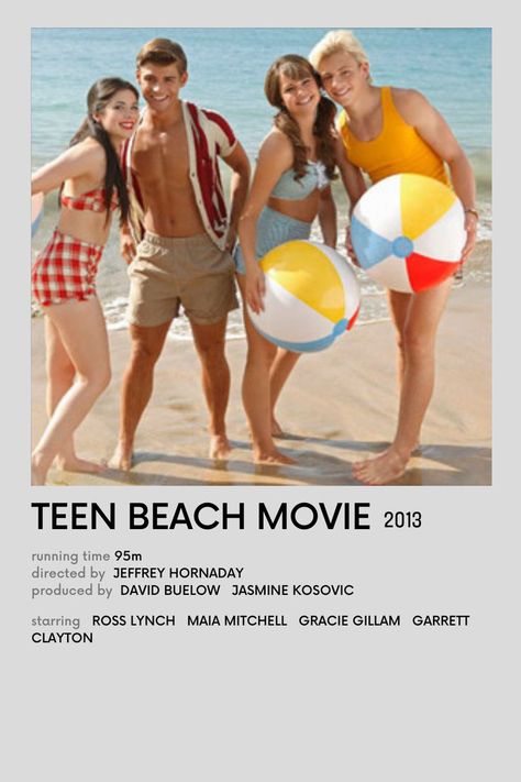 POSTER MINIMALIST POLAROID TEEN BEACH MOVIE Teen Beach Movie Poster, Beach Movie Poster, Movie Character Posters, Christmas Classics, Iconic Movie Posters, Movie Card, Movies Posters, Girly Movies, Film Posters Minimalist