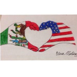 Mexican American Hand Love Sign Drawing by Elena_m987 | dragoart.com Mexico And Usa Flag Combined, Mexican And American Flag, Heart Hand Sign, Sign Drawing, Hand Sign, Mexican American, Love Sign, Love Signs, International Travel