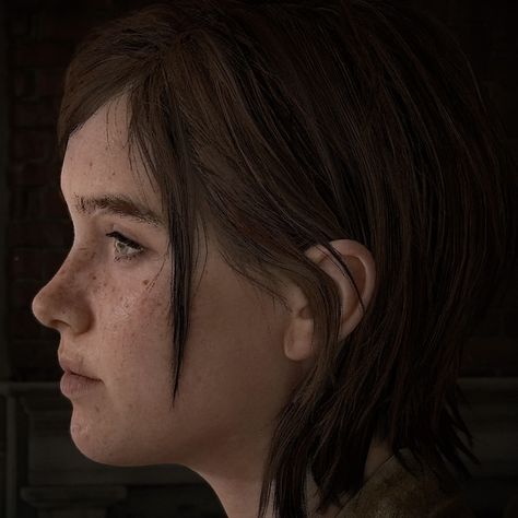 Ellie Tlou Side Profile, Dina Tlou Side Profile, Ellie Williams Side Profile, Tlou Characters, Ellie Tlou, Monochrome Makeup Look, Mullet Haircut, Bongos, Hair Png