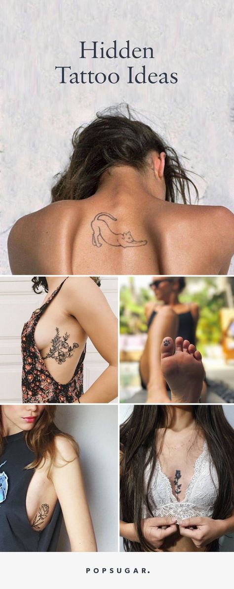 These Hidden Tattoos Ideas Will Satisfy Your Craving For New Ink Hidden Tattoos Ideas, Places To Hide Tattoos, Small Hidden Tattoos, Hidden Tattoo Placement, Coolest Tattoos, Tattoo Locations, Coolest Tattoo, Places To Get Tattoos, Small Tattoo Placement