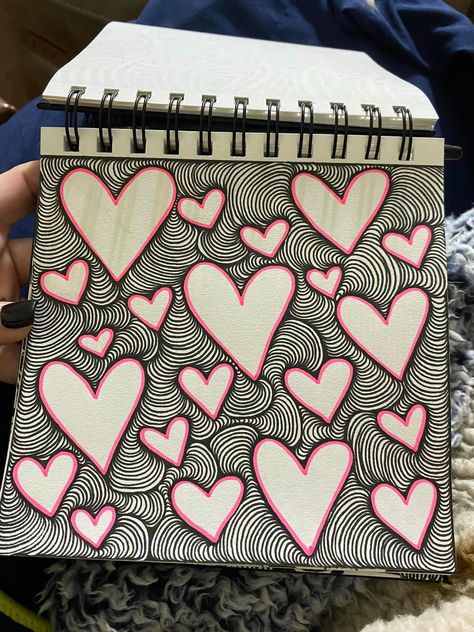 Therapy Drawing Ideas, Creative School Project Ideas, Zen Doodle Patterns, Notebook Drawing, Zen Doodle Art, Sharpie Art, Easy Doodle Art, Easy Doodles Drawings, Book Art Diy