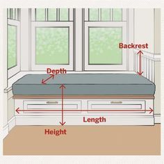 Window Bench Seat With Storage, Bedroom Window Seat, Built In Bench Seating, Window Seat Ideas, Diy Window Seat, Window Bench Seat, Window Seating, Bay Window Seat, Window Seat Storage