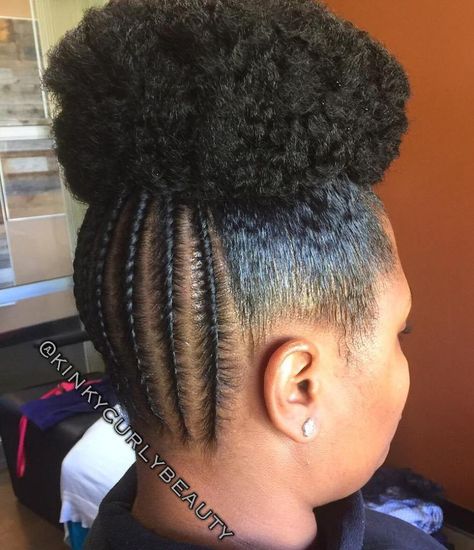 Puff Updo For Shorter Natural Hair Cornrows And Twists, Natural Hair Puff, Twisted Hair, Hair Puff, Pelo Afro, Healthy Natural Hair, Afro Puff, Natural Hair Updo, Afro Hair