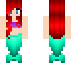 Minecraft Skins Female Template, Disney Minecraft, Minecraft Skins Female, Minecraft Girl Skins, Mermaid Skin, Hama Beads Minecraft, Disney Film, Monster High Custom, Plastic Canvas Tissue Boxes