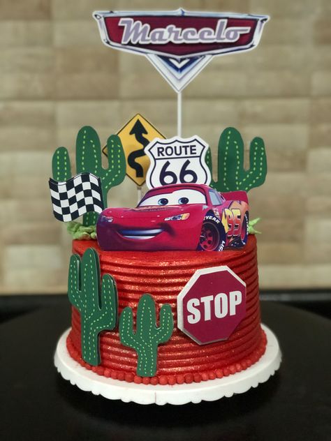 Pastel Rayo Mcqueen, Cars Birthday Cake, Cars Cake, Car Cake, Cars Birthday, 3rd Birthday, 2nd Birthday, Birthday Cake, Pastel