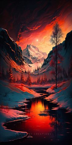 Wallpaper Seni, Moody Art, Arte Van Gogh, Tapeta Galaxie, Animale Rare, Pretty Landscapes, Winter Scenery, Cool Wallpapers Art, Fantasy Art Landscapes