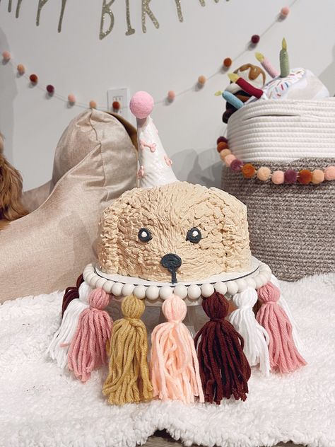 Golden Doodle Birthday Party, Golden Doodle Cake, Goldendoodle Cake, Golden Doodle Birthday, Doodle Cake, Doodle Baby, Cake Dog, Dog Birthday Party, Dog Cake