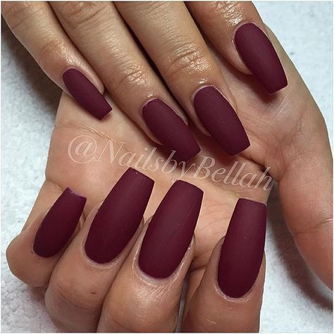 Emily, matte "Alexandria"  #nails #by #me #gelnails #gelénaglar #nailart #naildesign #dopenails #nailssthlm #naglarsthlm #OPI #nailsbybellah Graduation Clothes, Burgundy Acrylic, Maroon Nail, Red Matte Nails, Matte Acrylic Nails, Dark Red Nails, Maroon Nails, Edgy Nails, Matte Nails Design